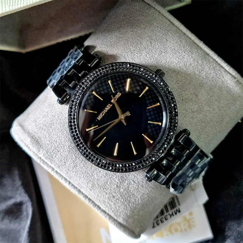 Michael Kors Darci Black ion Plated Fashion Ladies Watch- MK3337